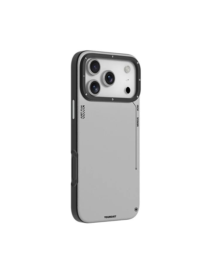 YOUNG KIT Youngkit Tech Style Series Magnetic Attachment For iPhone 17 Pro - Silver Light - Image 2
